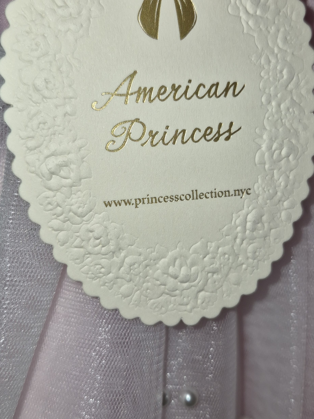 American Princess Women's Light Pink Lace-Trim Chemise